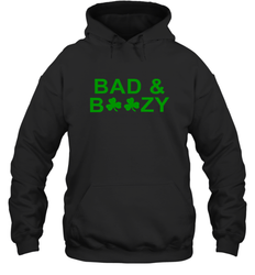 Bad And Boozy St Patrick's Day Funny Drinking Crewneck Hoodie - giftteeshirt4u