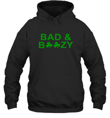 Bad And Boozy St Patrick's Day Funny Drinking Crewneck Hoodie - giftteeshirt4u