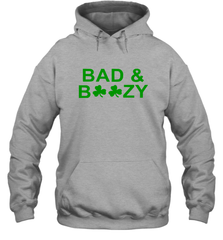 Bad And Boozy St Patrick's Day Funny Drinking Crewneck Hoodie - giftteeshirt4u