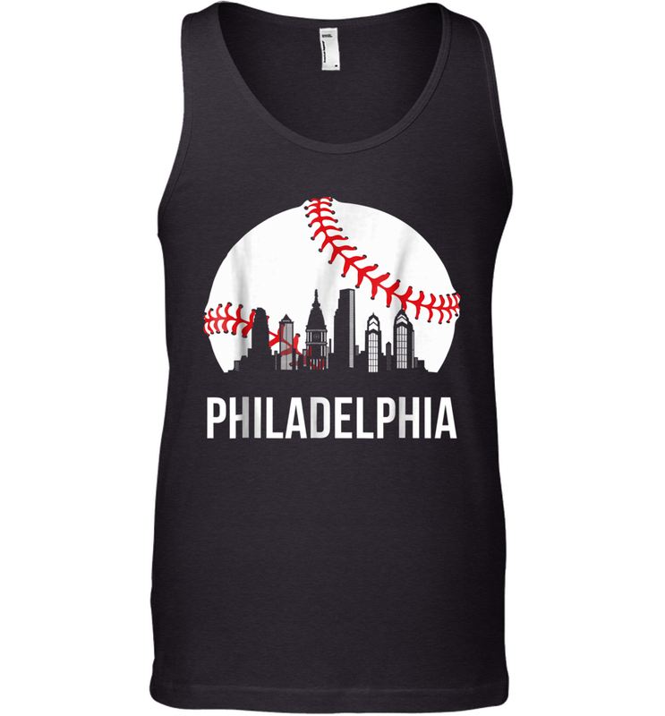 Philadelphia Downtown Baseball Philly Skyline Tank Top - giftteeshirt4u