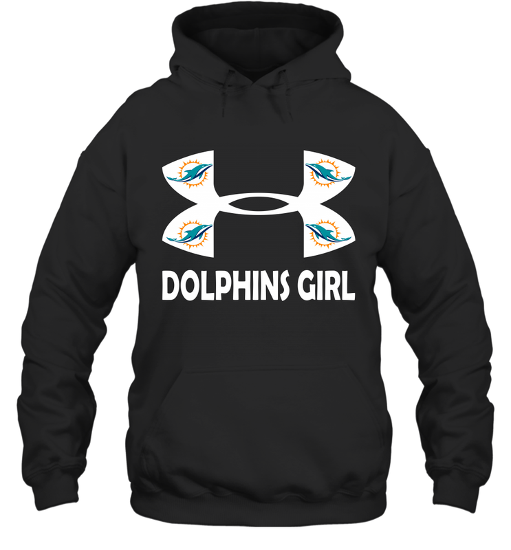 Miami Dolphins Girl Under Armour Football Hoodies - giftteeshirt4u