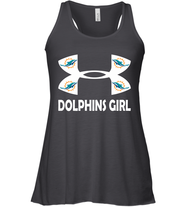 Miami Dolphins Girl Under Armour Football Tank - giftteeshirt4u