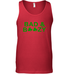 Bad And Boozy St Patrick's Day Funny Drinking Crewneck Tank Top - giftteeshirt4u