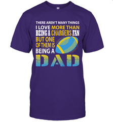 I Love More Than Being A Los Angeles Chargers Fan Being A Dad Football T-Shirt - giftteeshirt4u