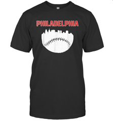 Vintage Fan Philadelphia PA Cityscape Baseball Retro  T-Shirt - giftteeshirt4u