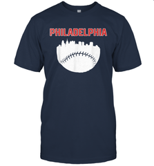 Vintage Fan Philadelphia PA Cityscape Baseball Retro  T-Shirt - giftteeshirt4u
