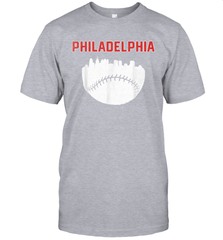 Vintage Fan Philadelphia PA Cityscape Baseball Retro  T-Shirt - giftteeshirt4u