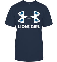 Detroit Lions Girl Under Armour Football T-Shirt - giftteeshirt4u