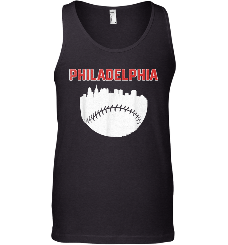 Vintage Fan Philadelphia PA Cityscape Baseball Retro  Tank Top - giftteeshirt4u