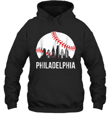 Philadelphia Downtown Baseball Philly Skyline Hoodie - giftteeshirt4u