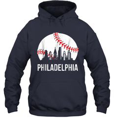 Philadelphia Downtown Baseball Philly Skyline Hoodie - giftteeshirt4u