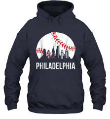Philadelphia Downtown Baseball Philly Skyline Hoodie - giftteeshirt4u