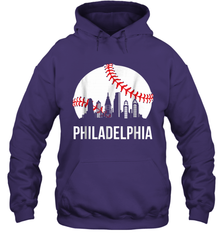 Philadelphia Downtown Baseball Philly Skyline Hoodie - giftteeshirt4u