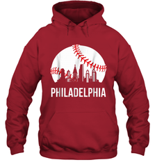 Philadelphia Downtown Baseball Philly Skyline Hoodie - giftteeshirt4u