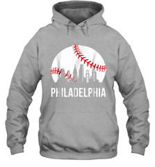 Philadelphia Downtown Baseball Philly Skyline Hoodie - giftteeshirt4u