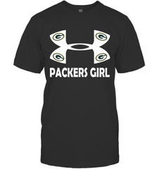 Green Bay Packers Girl Under Armour Football T-Shirt - giftteeshirt4u