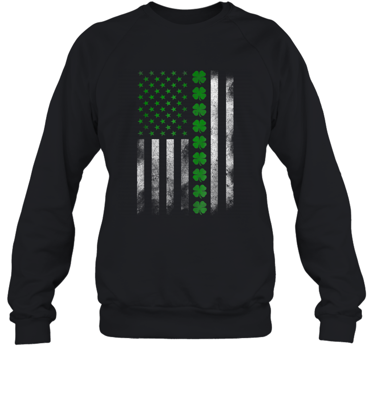 St Patrick's Day IRISH AMERICAN FLAG Sweatshirt - giftteeshirt4u