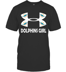 Miami Dolphins Girl Under Armour Football T-Shirt - giftteeshirt4u
