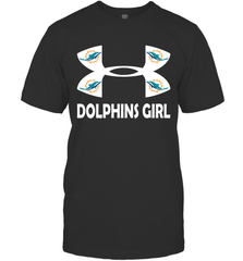 Miami Dolphins Girl Under Armour Football T-Shirt - giftteeshirt4u