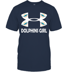 Miami Dolphins Girl Under Armour Football T-Shirt - giftteeshirt4u