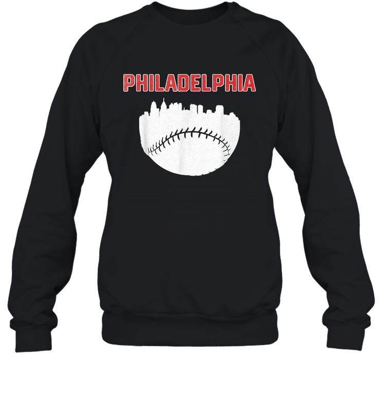 Vintage Fan Philadelphia PA Cityscape Baseball Retro  Sweatshirt - giftteeshirt4u