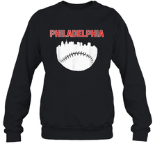 Vintage Fan Philadelphia PA Cityscape Baseball Retro  Sweatshirt - giftteeshirt4u