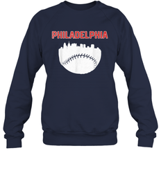 Vintage Fan Philadelphia PA Cityscape Baseball Retro  Sweatshirt - giftteeshirt4u