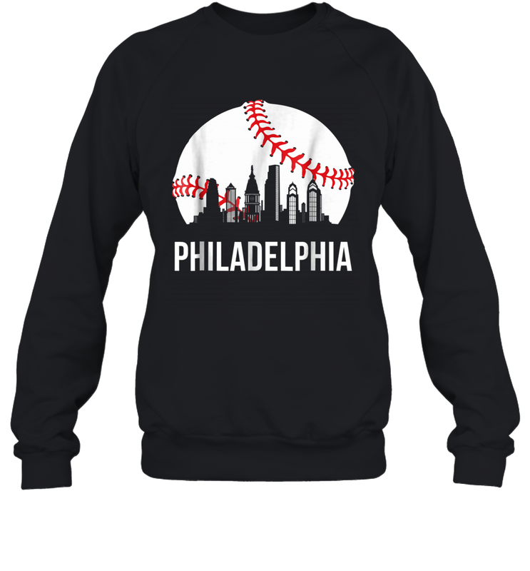 Philadelphia Downtown Baseball Philly Skyline Sweatshirt - giftteeshirt4u
