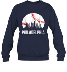 Philadelphia Downtown Baseball Philly Skyline Sweatshirt - giftteeshirt4u