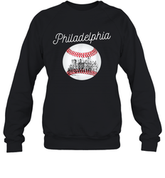 Philadelphia Baseball Philly Tshirt Ball and Skyline Sweatshirt - giftteeshirt4u
