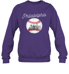 Philadelphia Baseball Philly Tshirt Ball and Skyline Sweatshirt - giftteeshirt4u