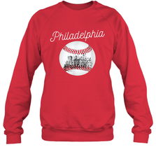 Philadelphia Baseball Philly Tshirt Ball and Skyline Sweatshirt - giftteeshirt4u