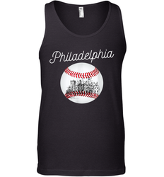 Philadelphia Baseball Philly Tshirt Ball and Skyline Tank Top - giftteeshirt4u