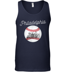 Philadelphia Baseball Philly Tshirt Ball and Skyline Tank Top - giftteeshirt4u