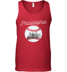 Philadelphia Baseball Philly Tshirt Ball and Skyline Tank Top - giftteeshirt4u