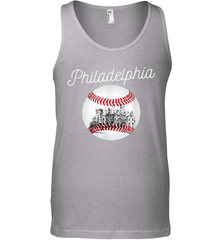 Philadelphia Baseball Philly Tshirt Ball and Skyline Tank Top - giftteeshirt4u