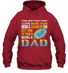 I Love More Than Being A Los Angeles Chargers Fan Being A Dad Football Hoodie - giftteeshirt4u