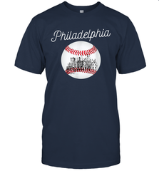 Philadelphia Baseball Philly Tshirt Ball and Skyline T-Shirt - giftteeshirt4u