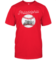 Philadelphia Baseball Philly Tshirt Ball and Skyline T-Shirt - giftteeshirt4u