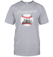 Philadelphia Baseball Philly Tshirt Ball and Skyline T-Shirt - giftteeshirt4u