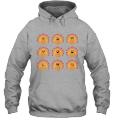 Trending Turkey Face Emoij Characters Collage Funny Thanksgiving Hoodie - giftteeshirt4u