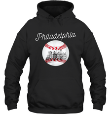 Philadelphia Baseball Philly Tshirt Ball and Skyline Hoodie - giftteeshirt4u