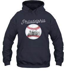 Philadelphia Baseball Philly Tshirt Ball and Skyline Hoodie - giftteeshirt4u