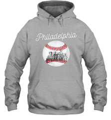 Philadelphia Baseball Philly Tshirt Ball and Skyline Hoodie - giftteeshirt4u
