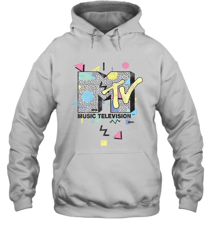 Mtv Retro Shape Design Logo Graphic Hoodie - giftteeshirt4u