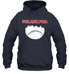 Vintage Fan Philadelphia PA Cityscape Baseball Retro  Hoodie - giftteeshirt4u