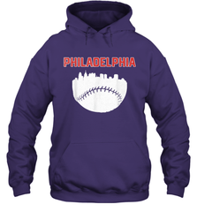 Vintage Fan Philadelphia PA Cityscape Baseball Retro  Hoodie - giftteeshirt4u