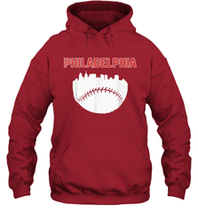 Vintage Fan Philadelphia PA Cityscape Baseball Retro  Hoodie - giftteeshirt4u