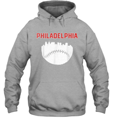 Vintage Fan Philadelphia PA Cityscape Baseball Retro  Hoodie - giftteeshirt4u