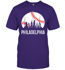 Philadelphia Downtown Baseball Philly Skyline T-Shirt - giftteeshirt4u